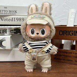 4 pc Clothes & accessories Cap Overallls Top Fits Labubu (NO DOLL INCLUDED)🌞